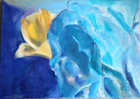 roses abstract oil painting